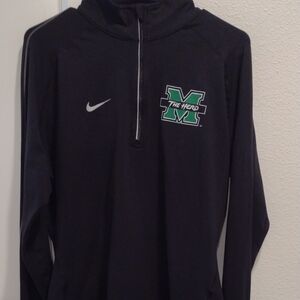Marshall University Nike Black Pullover Quarter Zip